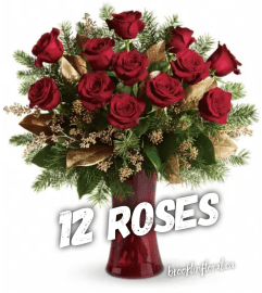 Winter Classic Red Roses. An arrangement by Brooklin Floral and Garden Shoppe Inc..