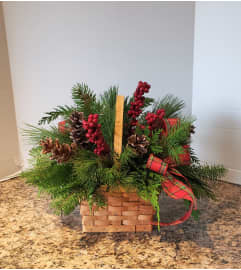 Country Christmas Centerpiece. An arrangement by Zaisers Florist and Greenhouse.
