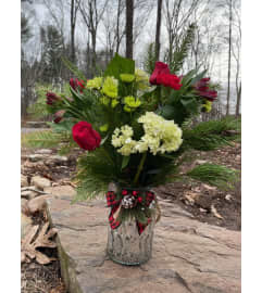 Country Christmas Gleam. An arrangement by L and J Blooms.