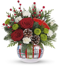 Silent Night Bouquet By Teleflora. An arrangement by North Liberty Flower Shop.