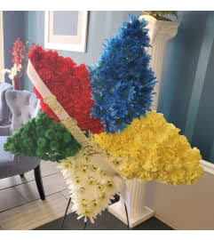 Eastern Star Wreath. An arrangement by Now and Forever Flower Boutique.