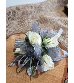 Sterling Corsage. An arrangement by Zaisers Florist and Greenhouse.