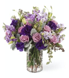 Lavender Lush and Lovely. An arrangement by Blue Ridge Flowers. Lavender Lush and Lovely. An arrangement by Blue Ridge Flowers.