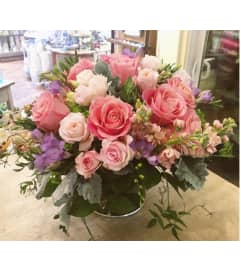 Pretty, Pastel and Pinks!. An arrangement by Blue Ridge Flowers.
