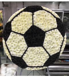 Soccer Ball White and Black. An arrangement by Elegant Florist.