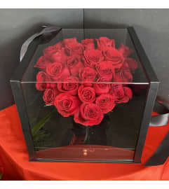 Love on Display. An arrangement by Betty's Flower Shop.