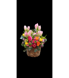 Spring Blossom Basket. An arrangement by L and J Blooms.