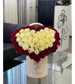 eternal love box two. An arrangement by Butterflies Flower Shop.