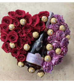 love celebration two. An arrangement by Butterflies Flower Shop.