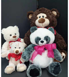 MIXED BEARS. An arrangement by Grower Direct Acadia.