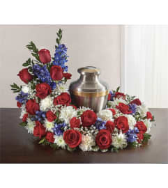 Our Hearts Cremation Tribute. An arrangement by Seasons Change Designs.
