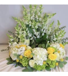 Sunrise Cremation Tribute. An arrangement by Seasons Change Designs.