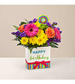 Bright Birthday Celebration. An arrangement by The Village Green Florist.