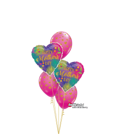 Lovely and Loved Classic Confetti Balloon Bouquet. An arrangement by Balloon Bouquets Plus.