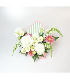 Letter of Love. An arrangement by Lux Flower Box.