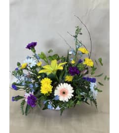 Cool Garden Arrangement. An arrangement by Blooming Boutique Florist.