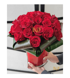 Ruby Red Passion. An arrangement by Brickell Exclusive Blooms.