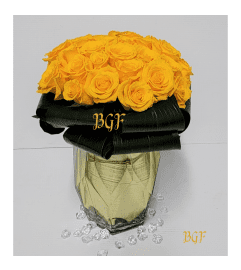 Golden Goddess Yellow Roses. An arrangement by Brickell Exclusive Blooms.