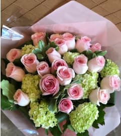 Blushing Dreams. An arrangement by Petals.