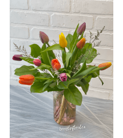 Spring Has Sprung Mason Jar. An arrangement by Brooklin Floral and Garden Shoppe Inc.. Spring Has Sprung Mason Jar. An arrangement by Brooklin Floral and Garden Shoppe Inc..