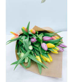 Gimme Gimme Tulips. An arrangement by Grande Prairie Florist.
