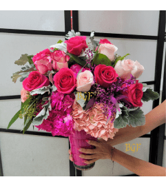 Unique Pinks. An arrangement by Brickell Exclusive Blooms.