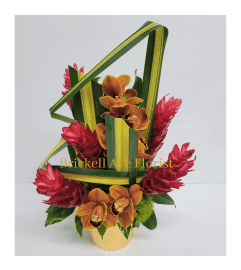 Haute in the Tropics. An arrangement by Brickell Ave Florist.