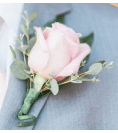 Pink Rose FOR LAPEL * PROM. An arrangement by Flowers by Priscilla.