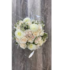 Bridal Bouquet With Dahila. An arrangement by Jennifer's Flowers and Gifts. Bridal Bouquet With Dahila. An arrangement by Jennifer's Flowers and Gifts.