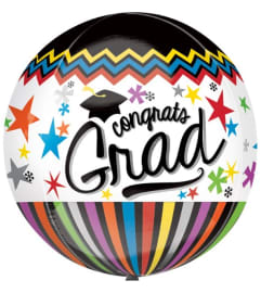 Graduation Balloon-V. An arrangement by Jimmy's Flower Shop.