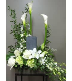 Whispering whites. An arrangement by Flower Buds Florist PEI.