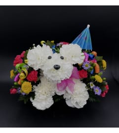 It's a PAW-ty. An arrangement by Hours of Flowers.