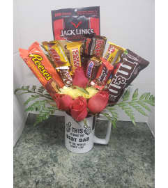 Father's relaxing. An arrangement by Jane's Floral Dreams.