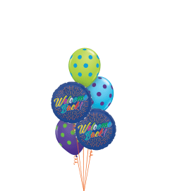 Welcome Back Burst Classic Balloon Bouquet. An arrangement by Balloon Bouquets Plus.