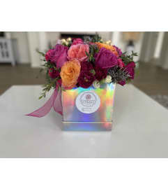 Fuchsia Box. An arrangement by Eternity Flowers US.