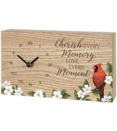Cherish Every Moment Desk Clock. An arrangement by The Flower Hut.