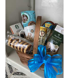 Coffee Lovers Gift Basket. An arrangement by Dream Petals Floral.