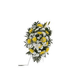 Sympathy Spry in Yellow. An arrangement by Charming Blooms.