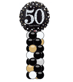 Sparkling Birthday 50 Mini Balloon Column. An arrangement by Balloon Bouquets Plus. Sparkling Birthday 50 Mini Balloon Column. An arrangement by Balloon Bouquets Plus.
