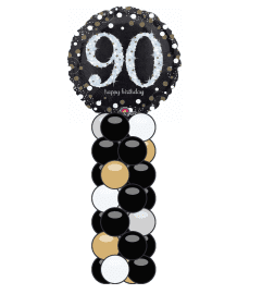 Sparkling Birthday 90 Mini Balloon Column. An arrangement by Balloon Bouquets Plus. Sparkling Birthday 90 Mini Balloon Column. An arrangement by Balloon Bouquets Plus.