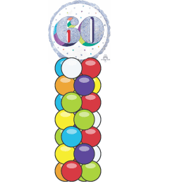 Here's To 60 Mini Balloon Column. An arrangement by Balloon Bouquets Plus. Here's To 60 Mini Balloon Column. An arrangement by Balloon Bouquets Plus.