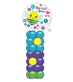Bee Well Soon Mini Balloon Column. An arrangement by Balloon Bouquets Plus. Bee Well Soon Mini Balloon Column. An arrangement by Balloon Bouquets Plus.