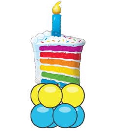 Rainbow Cake Balloon Super Table Topper. An arrangement by Balloon Bouquets Plus. Rainbow Cake Balloon Super Table Topper. An arrangement by Balloon Bouquets Plus.