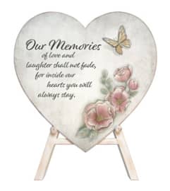 Heart Easel- Memories. An arrangement by The Flower Hut.