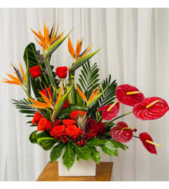 Hawaiian Breeze. An arrangement by Dream Decorations Florist.