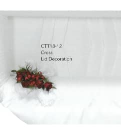 Red Rose Cross Lid Decoration(Ctt18-12). An arrangement by Roma Flowers and Gifts.