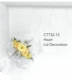 Yellow and White Heart Lid Decoration(Ctt32-12). An arrangement by Roma Flowers and Gifts.