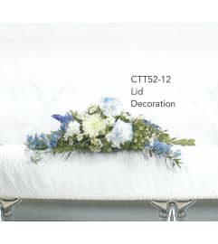Blue and White Lid Decoration(Ctt52-12). An arrangement by Roma Flowers and Gifts.
