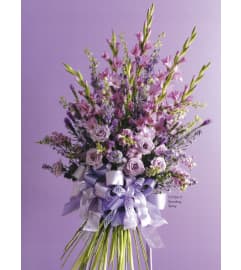 Purple Lavender and Mauve Hanging Spray(Ctt54-11). An arrangement by Roma Flowers and Gifts.
