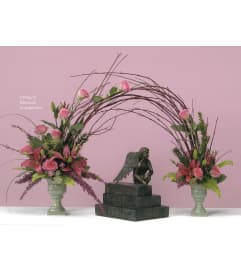 Attached Pink Memorial Arrangement(CONTAINERS VARY)(Ctt66-11). An arrangement by Roma Flowers and Gifts.